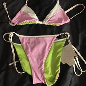 NWT- LA PERKA BIKINI- size 8 reversible