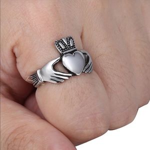 Claddagh Love ring with Celtic weave.