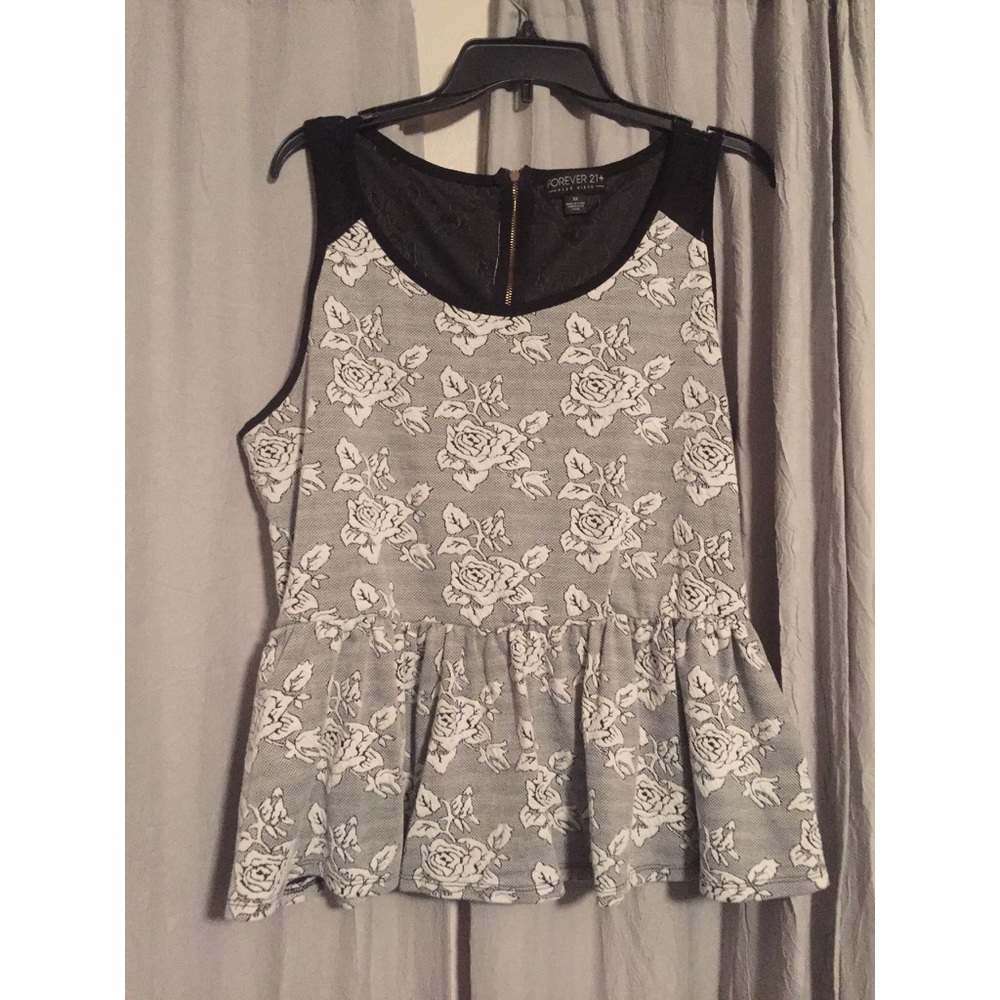 F21+ Floral Peplum