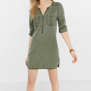Silky soft twill tunic dress
