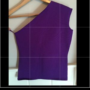 Ralph Lauren Black Label One-Shoulder top. Sz SM