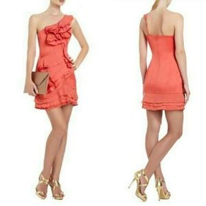 BCBGMaxAzria Dresses - BCBG MAXAZRIA Jonesy Coral One Shoulder Dress $398 BCBGMaxAzria Dresses - BCBG MAXAZRIA Jonesy Coral One Shoulder Dress $398