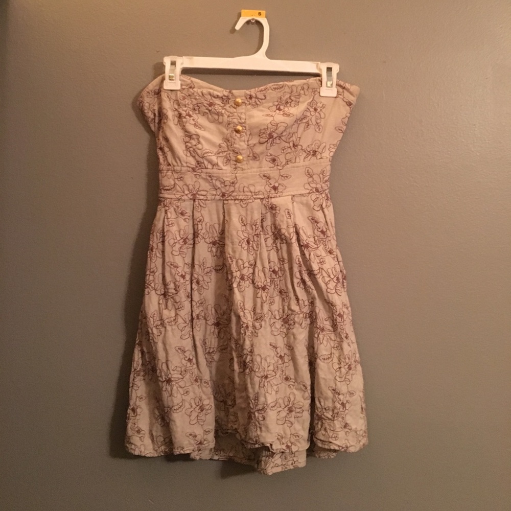 Strapless floral dress