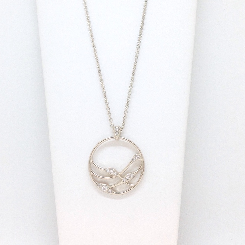 Nat Designer LUX Necklace Crystal's Silver tone