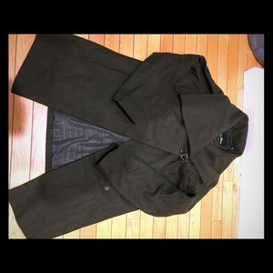 Sam Edelman  "kit" asymmetrical green wool coat
