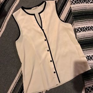 White & Black Blouse