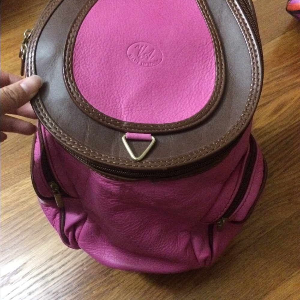 VA brown and pink made in italy backpack