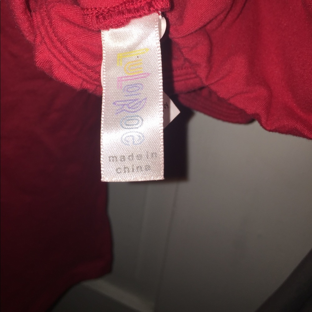 Gray And Red Lularoe Leggings - Picture 3 of 3