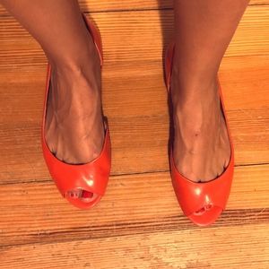 Nine West NWBachloret half D'orsay flats- ORANGE