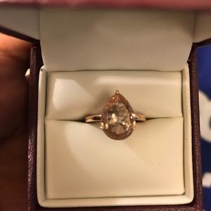3 ct. Morganite engagement ring in 10k Rose Gold
