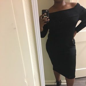 Boohoo Plus Jodie Slinky Off Shoulder Midi Dress