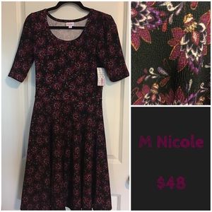 Floral LuLaRoe Nicole Dress