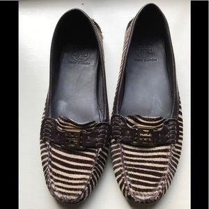 Tory Burch animal print driving moccasins. Size 9