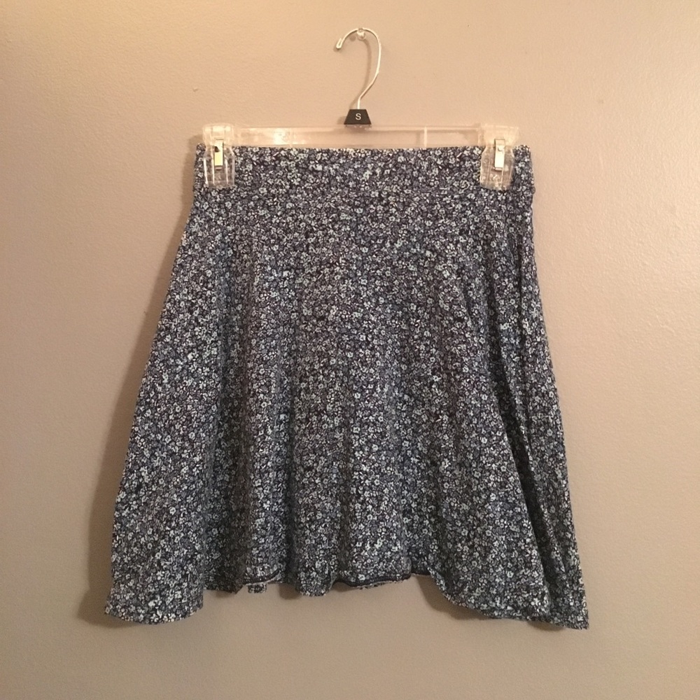 Blue floral skirt