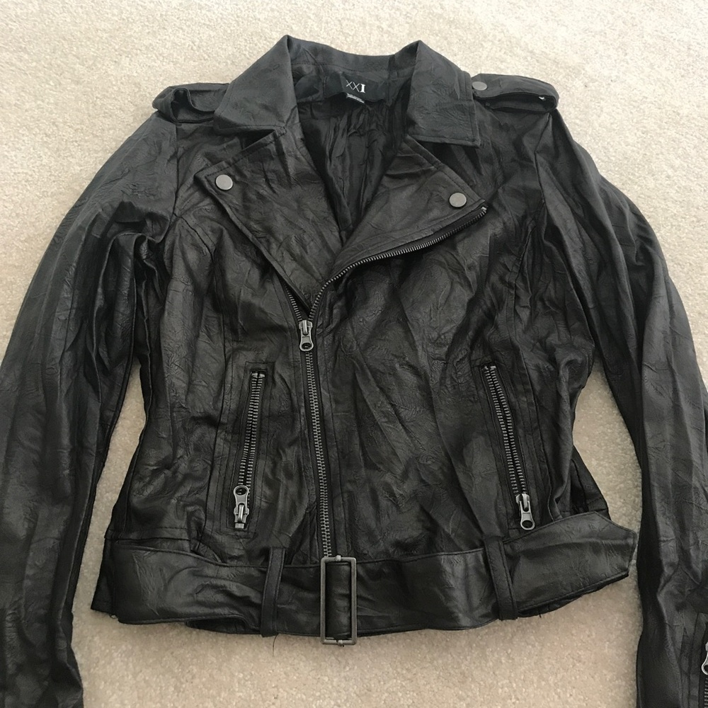 F21 Vegan Leather Jacket - Picture 1 of 6