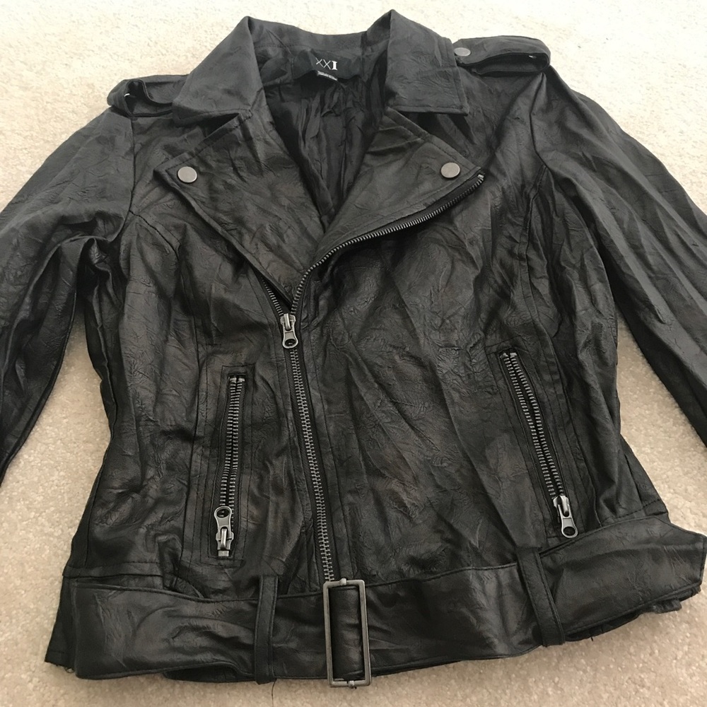 F21 Vegan Leather Jacket - Picture 2 of 6