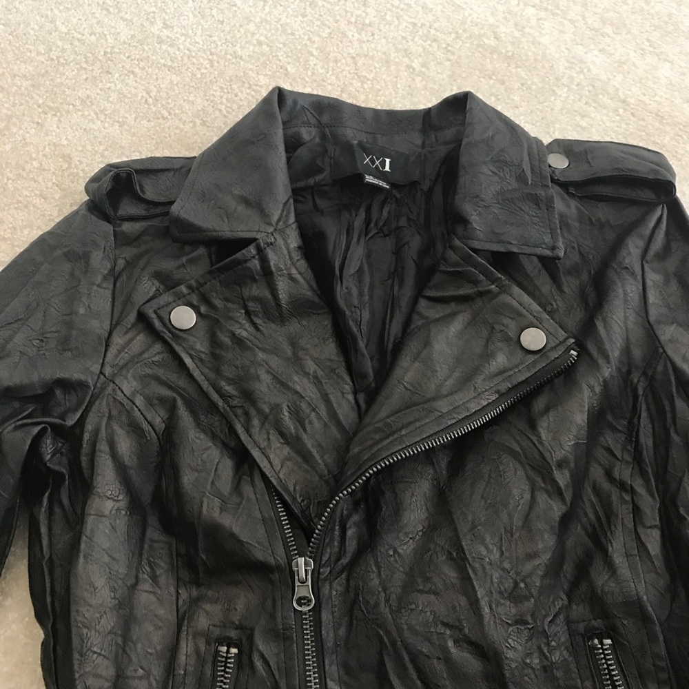 F21 Vegan Leather Jacket - Picture 3 of 6