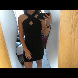 Black bodycon dress