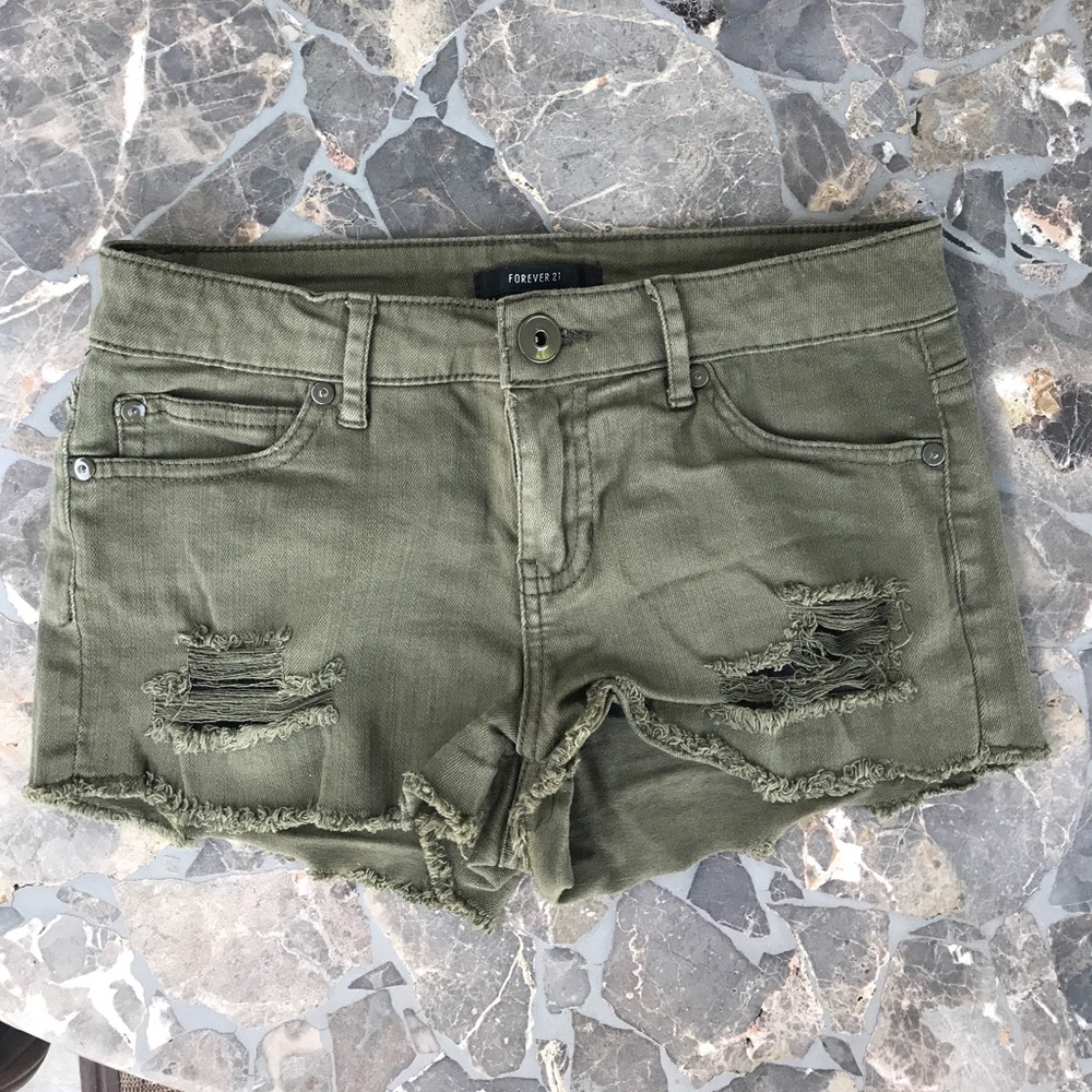 Olive green shorts
