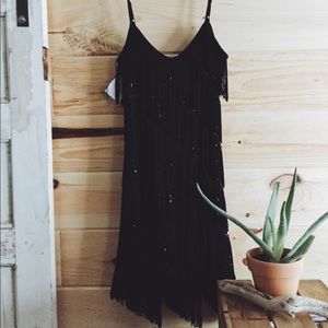 Bias fringe flapper dress