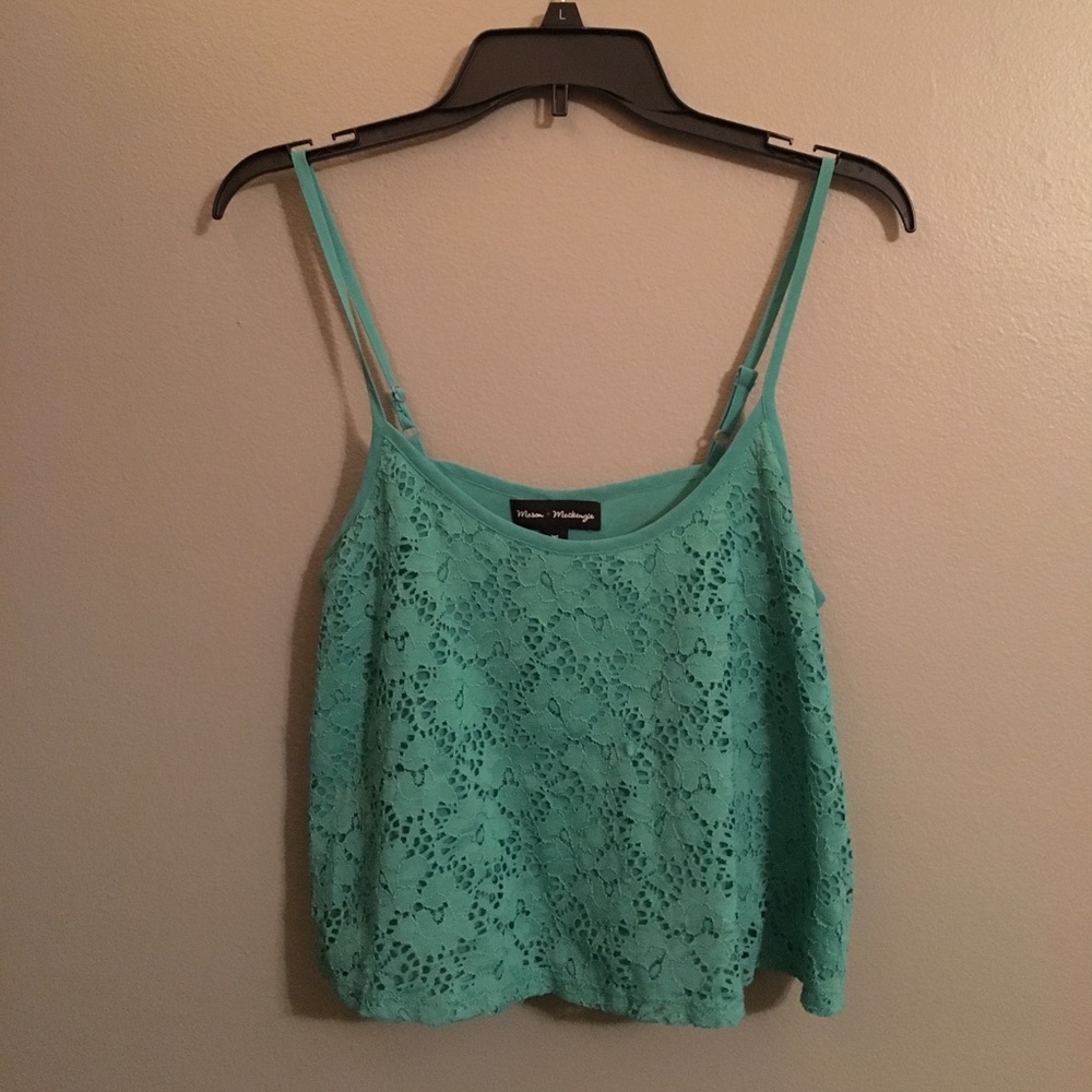 Teal crop top