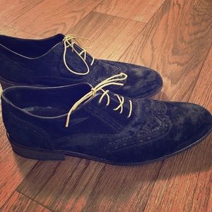 Donald J. Pliner suede wingtip oxfords