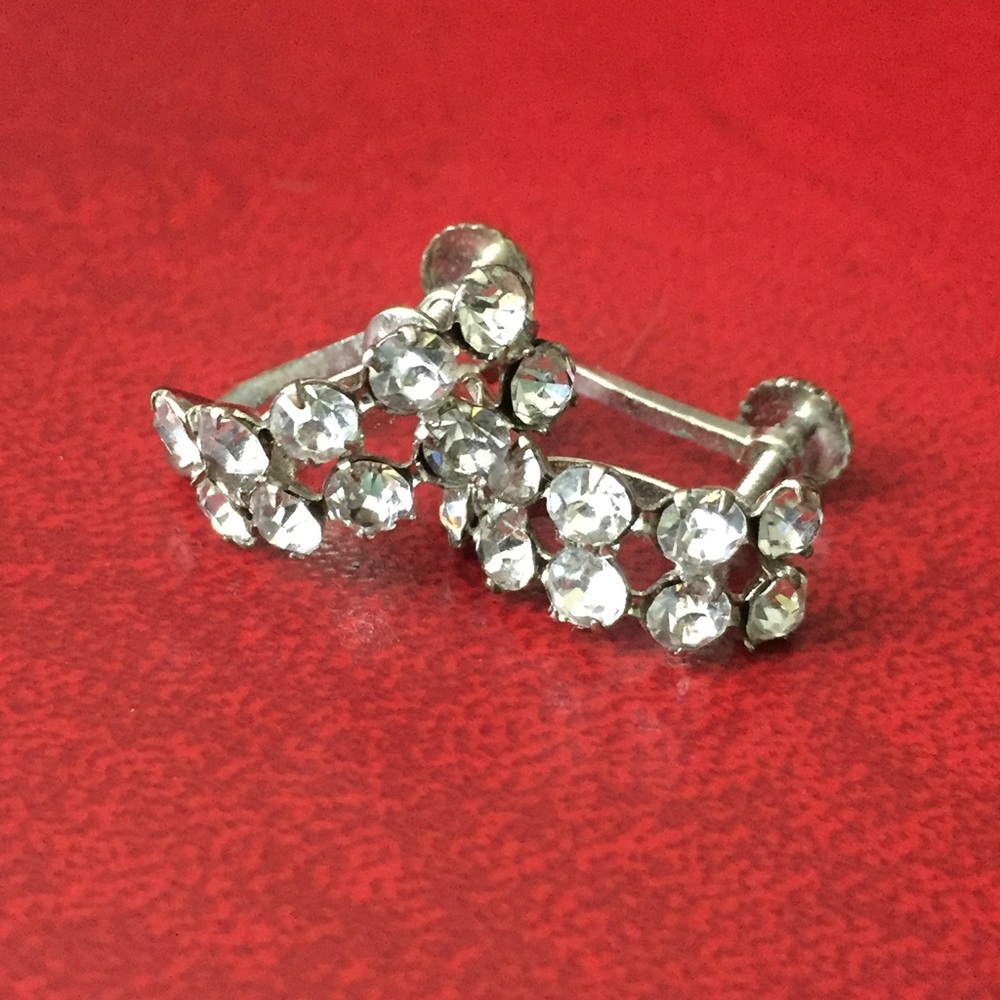 Vintage Rhinestone Earrings - Made in Austria
