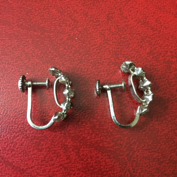 Vintage Rhinestone Earrings - Made in Austria - Picture 3 of 7