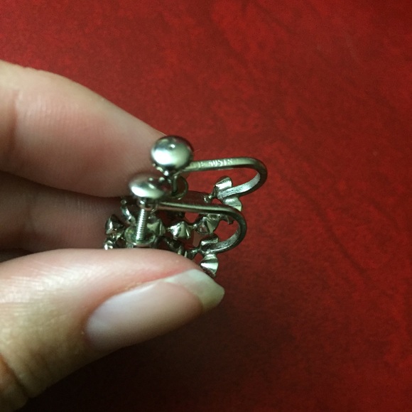 Vintage Rhinestone Earrings - Made in Austria - Picture 4 of 7