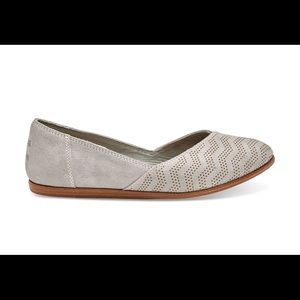 Drizzle gray chevron embossed suede jutti flats