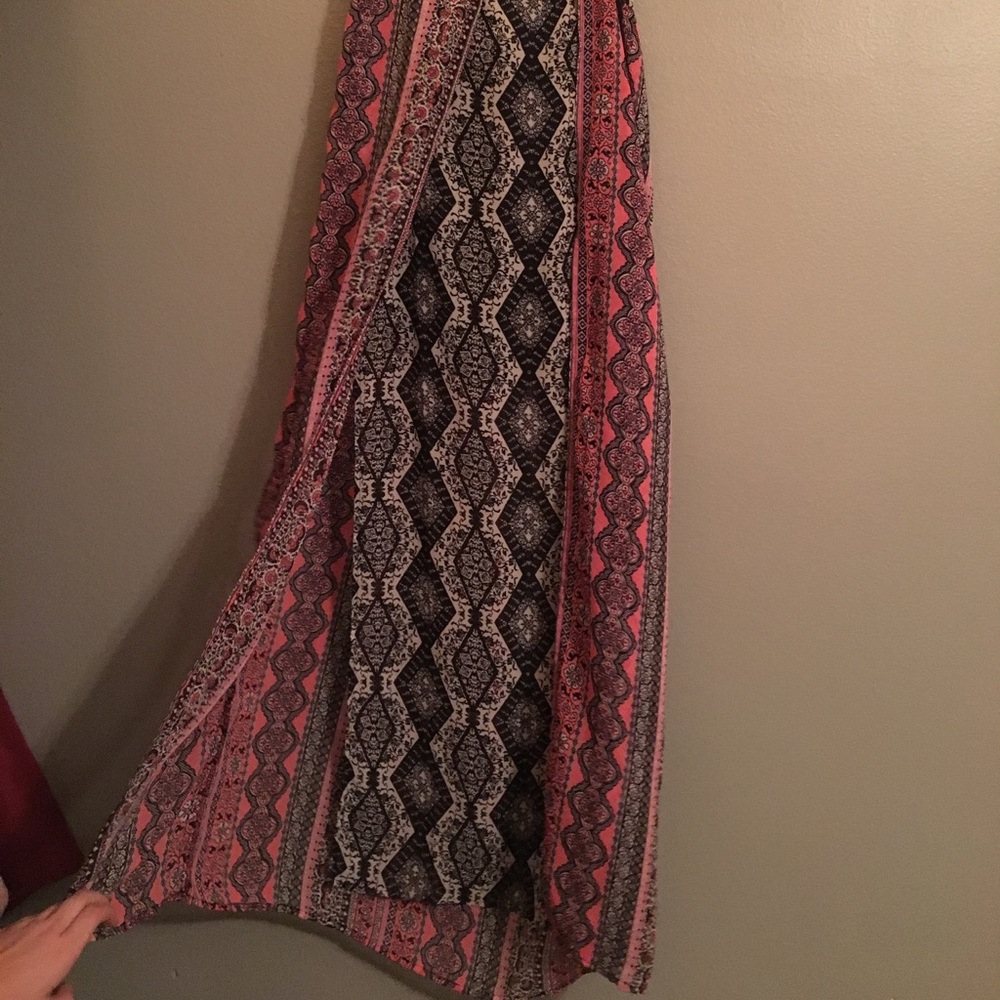 Tribal slit maxi skirt