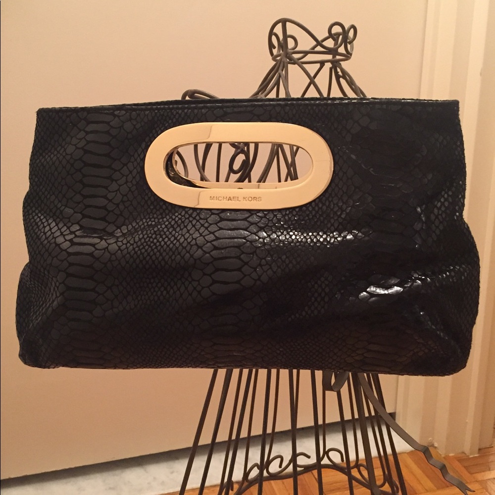 MICHAEL Michael Kors Berkley Emboss Python Clutch
