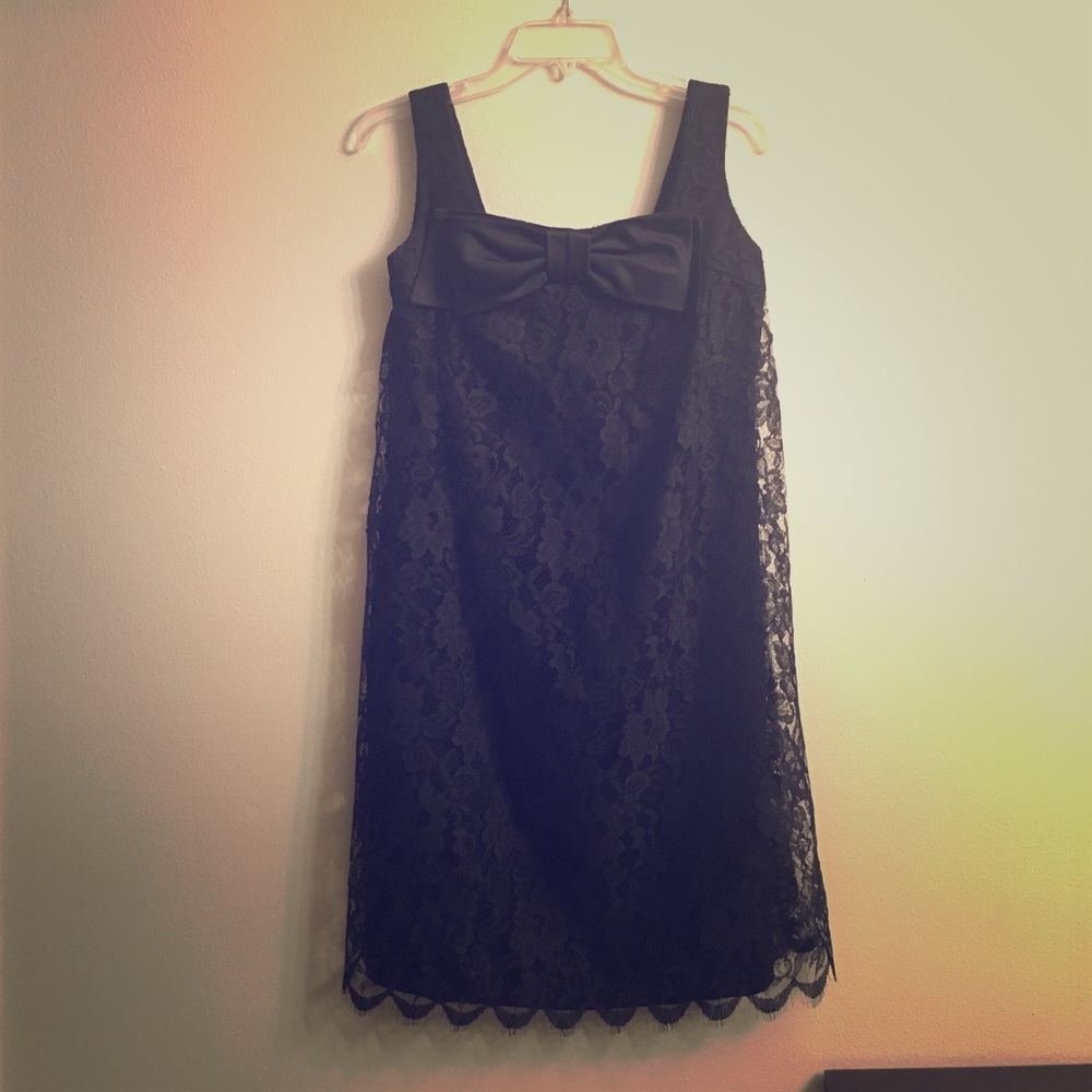 60s Black Lace Shift Dress sz XS/S, Vintage LBD