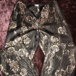 CACHE beaded silk pants