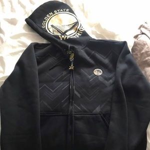 Golden State Warriors Black & Gold Zip-Up Hoodie