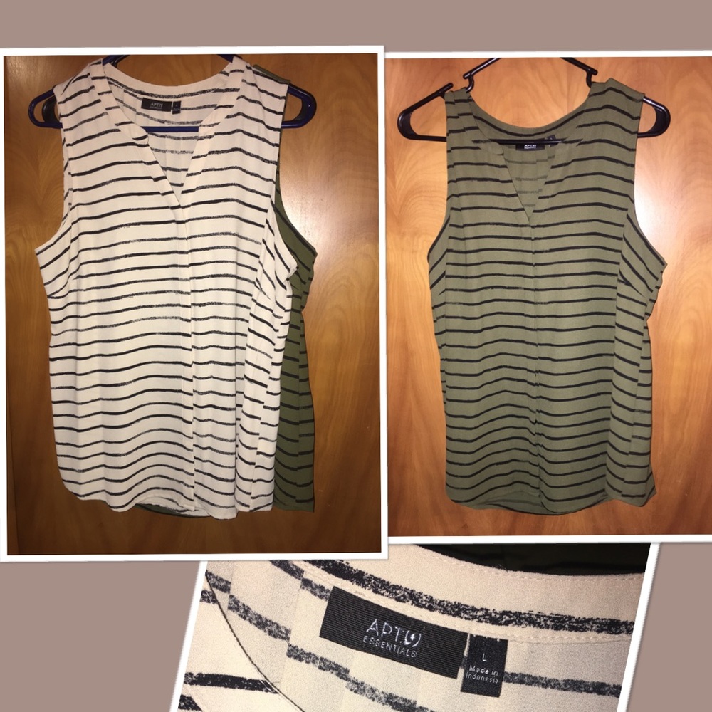 2 Apt 9 sleeveless blouses