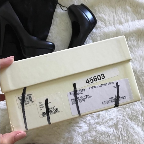 SOLD | YSL ❤️ TRIBUTE PUMP BLACK LEATHER SZ 39 - Picture 5 of 8