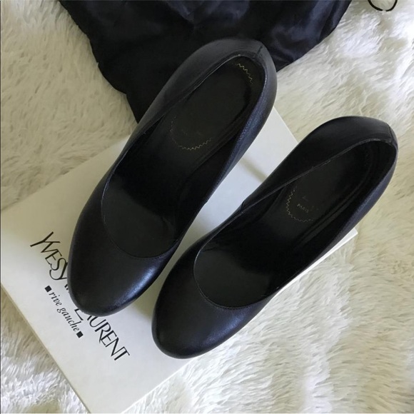 SOLD | YSL ❤️ TRIBUTE PUMP BLACK LEATHER SZ 39 - Picture 6 of 8