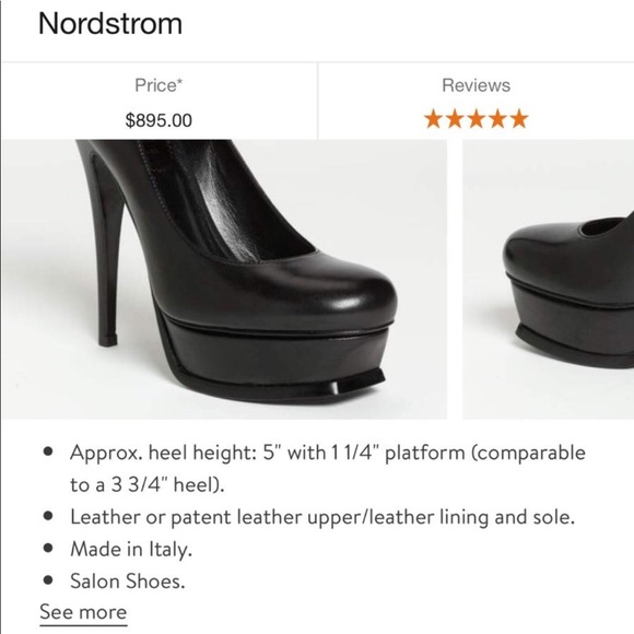 SOLD | YSL ❤️ TRIBUTE PUMP BLACK LEATHER SZ 39 - Picture 7 of 8