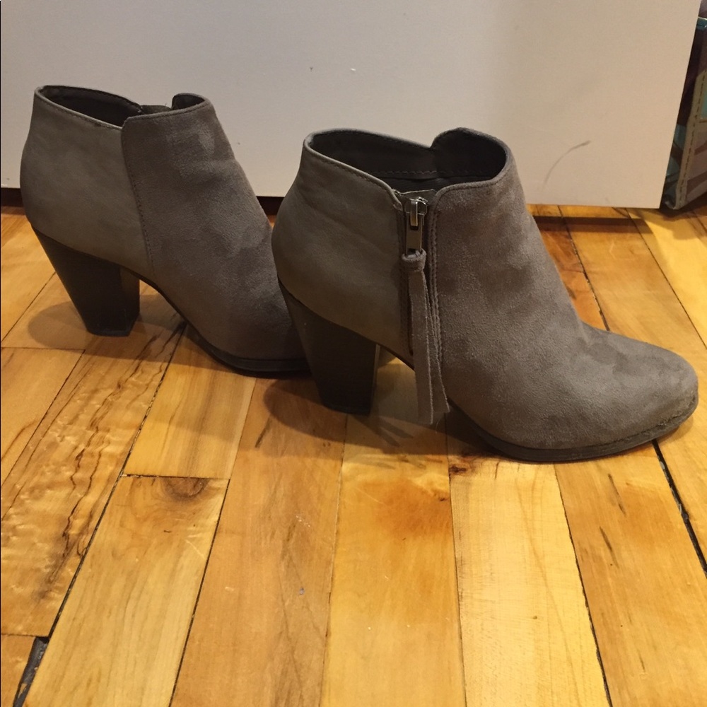 Taupe and Brown Booties