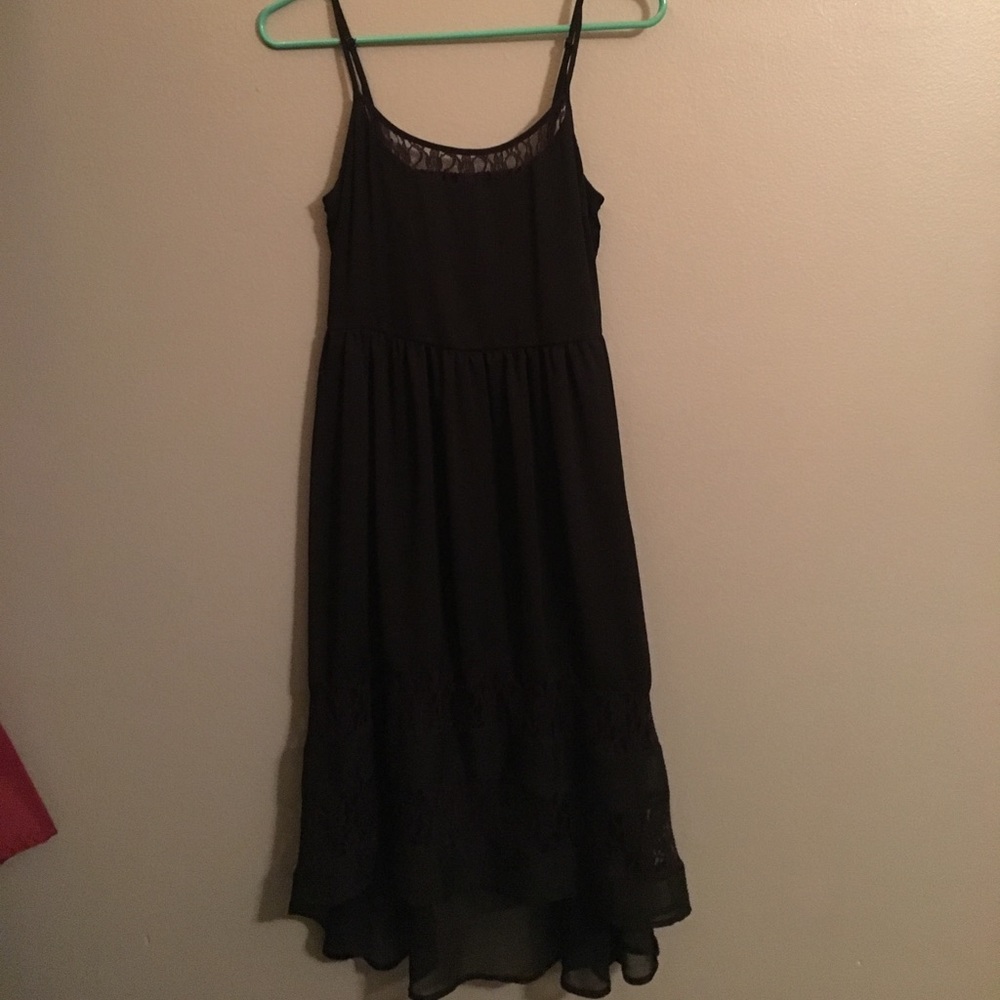 Black high low dress