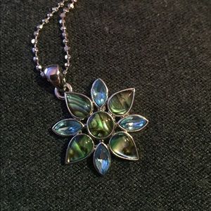 Flower Genuine Abalone Necklace
