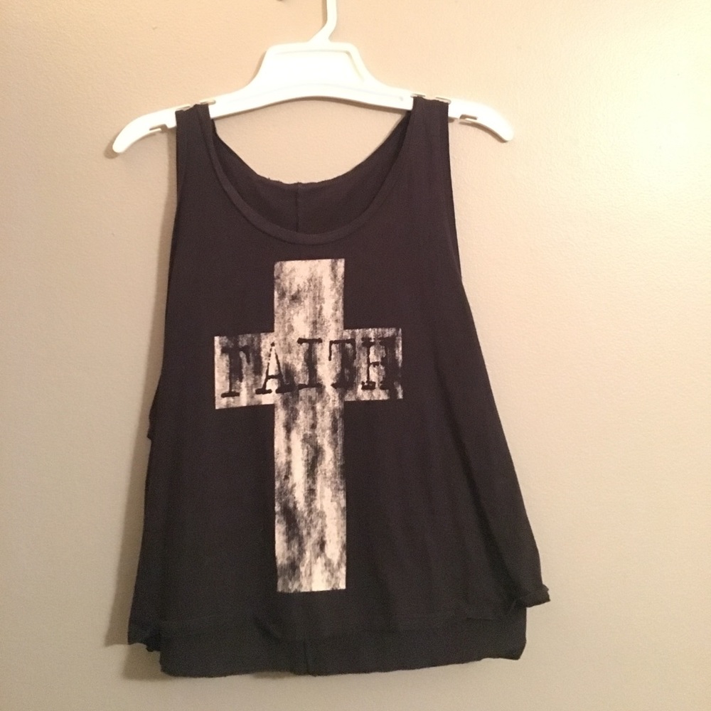 Black tank top "Faith"