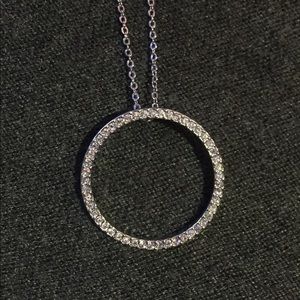 Genuine Cubic Zirconia Circle Pendant