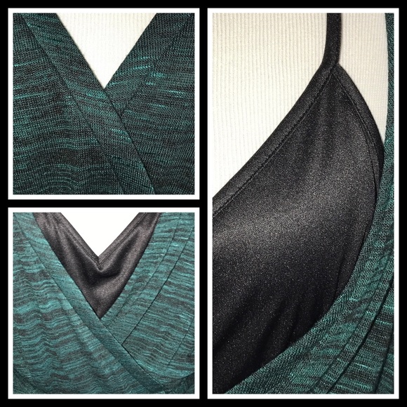 EMMA & MICHELLE EMERALD GRN FAUX WRAP DRESS - NWT - Picture 5 of 7