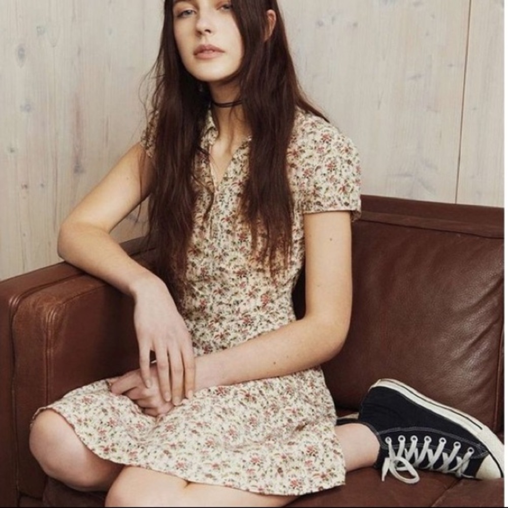 Kimchi Blue Collared Button Down Floral Dress