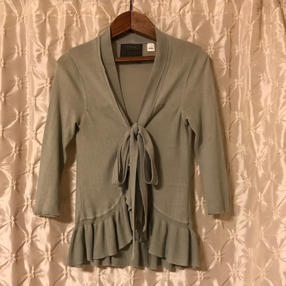 Anthropologie Sweaters - Anthropologie "Guinevere" ruffle cardigan