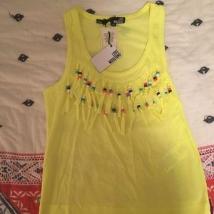 Love Moschino cotton embellished fringe trim top