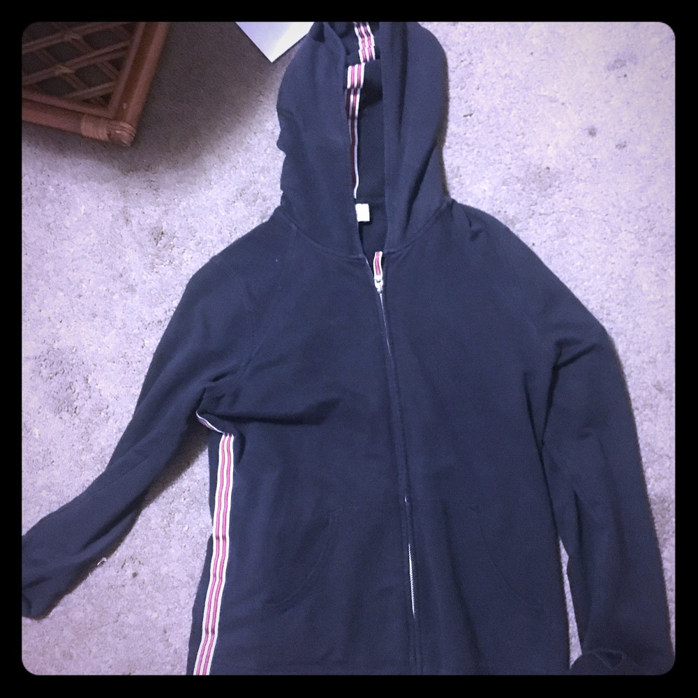 Loft stripe athletic hoodie