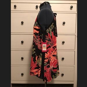 Vince Camuto Floral Tie Blouse Tank NWT